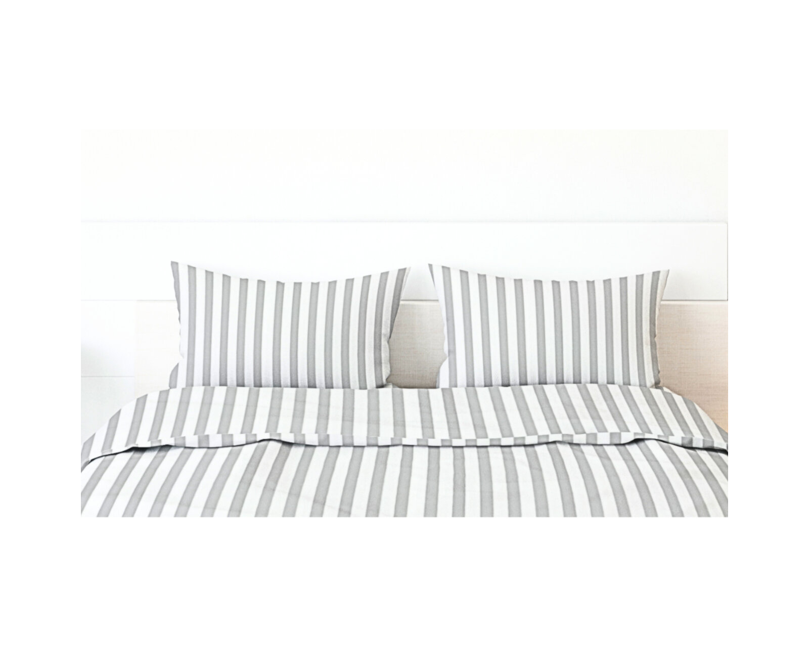 Foto 4 | Par De Fundas De Almohada Rebeca Microfibra Koala Estampada Raya Gris King Size