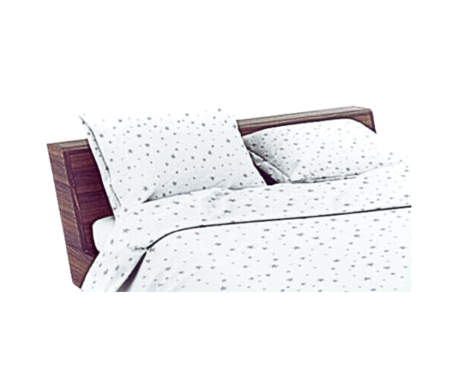 Foto 3 pulgar | Par De Fundas De Almohada Rebeca Microfibra Koala Estampada Estrella Gris King Size