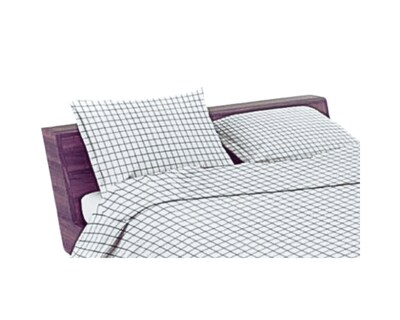 Foto 2 | Par De Fundas De Almohada Rebeca Microfibra Koala Estampada Cuadro Gris King Size