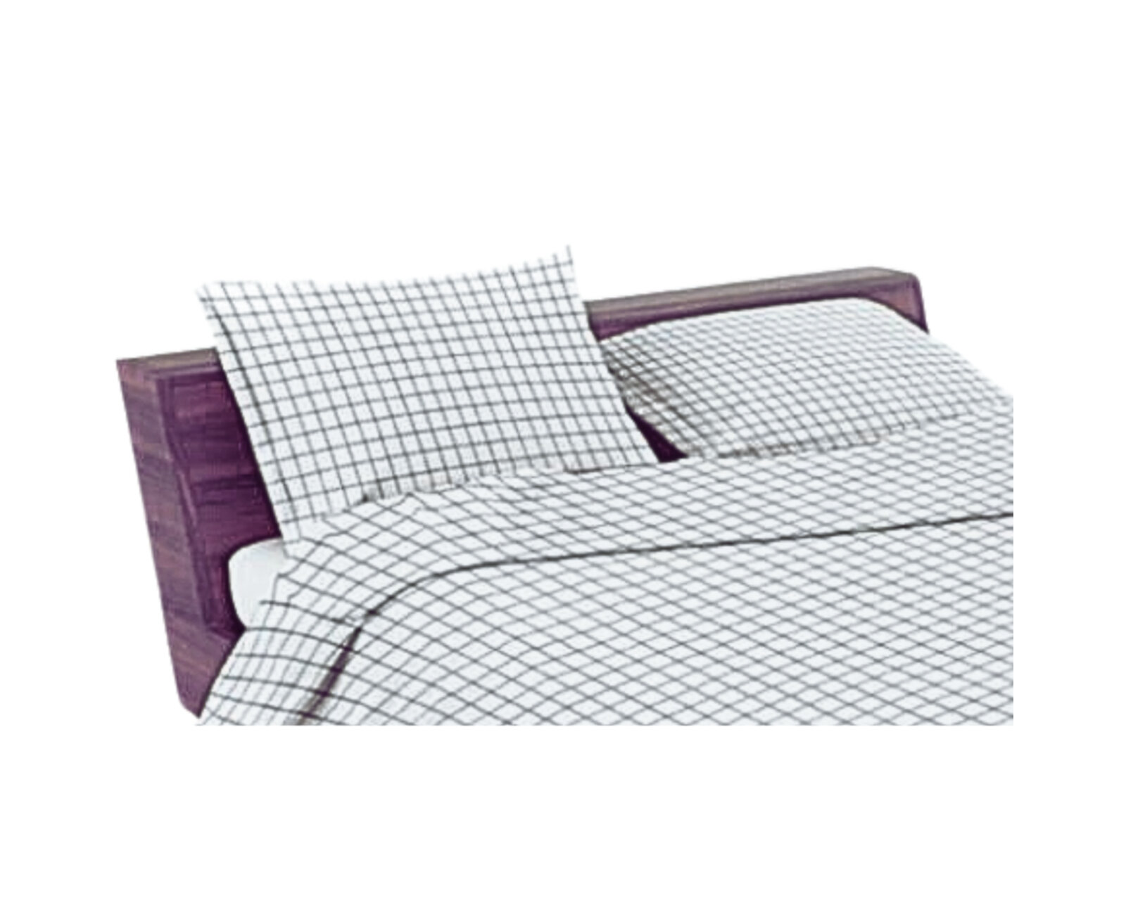 Foto 2 | Par De Fundas De Almohada Rebeca Microfibra Koala Estampada Cuadro Gris Estándar
