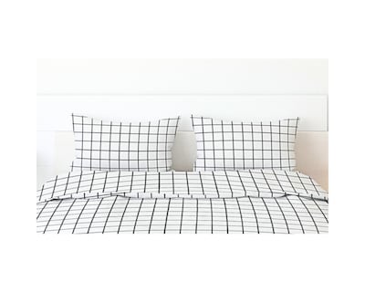 Foto 4 | Par De Fundas De Almohada Rebeca Microfibra Koala Estampada Cuadro Gris Estándar