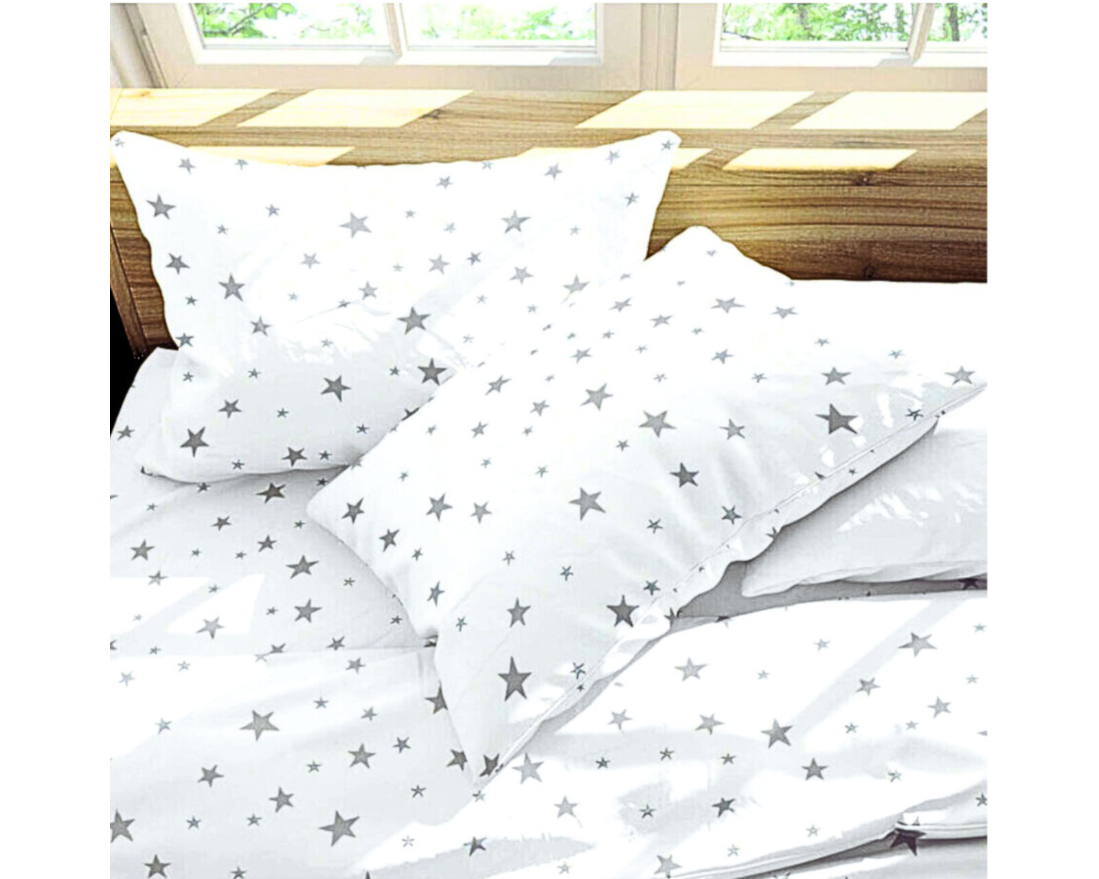 Foto 3 | Par De Fundas De Almohada Rebeca Microfibra Koala Estampada Estrella Gris Estándar