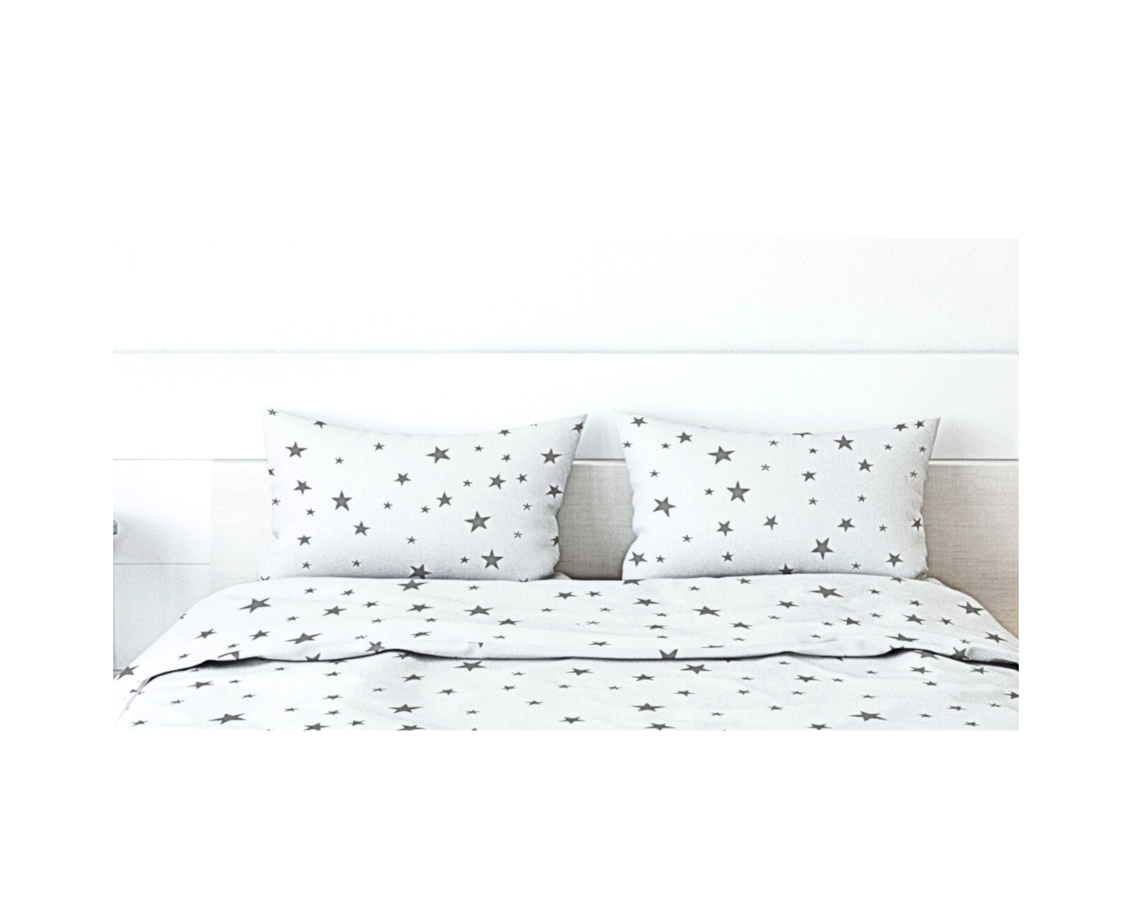 Foto 5 pulgar | Par De Fundas De Almohada Rebeca Microfibra Koala Estampada Estrella Gris Estándar