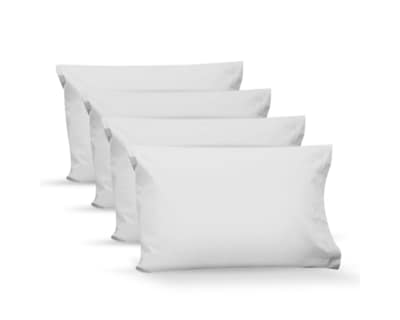 Foto 1 | 4 Fundas De Almohada Rebeca Algodón Percal 200 Blanco Estándar