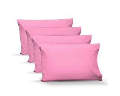Foto 1 | 4 Fundas De Almohada Rebeca Algodón Percal 200 Coral Estándar