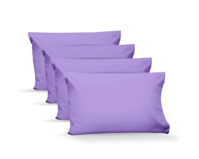 Foto 1 | 4 Fundas De Almohada Rebeca Algodón Percal 200 Lavanda Estándar