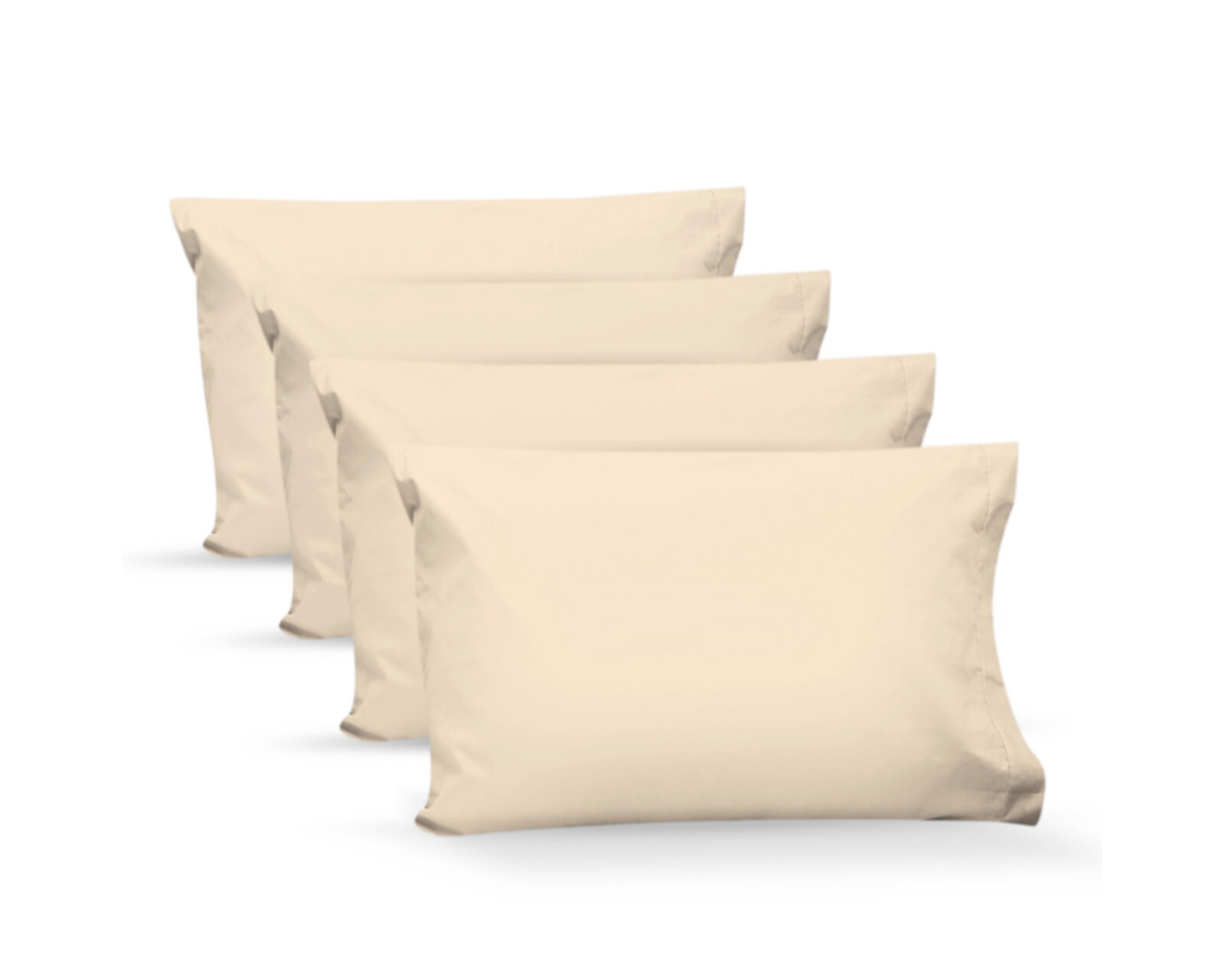 Foto 1 | 4 Fundas De Almohada Rebeca Algodón Percal 200 Beige Estándar