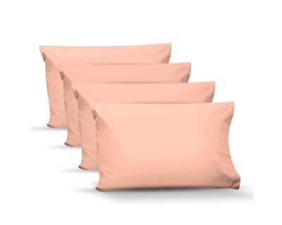 Foto 1 | 4 Fundas De Almohada Rebeca Algodón Percal 200 Melón Estándar