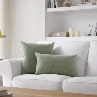Foto 3 | Fundas De Almohada Meekio Dark Sage Linen, 50 X 50 Cm, Juego De 2 - Venta Internacional.