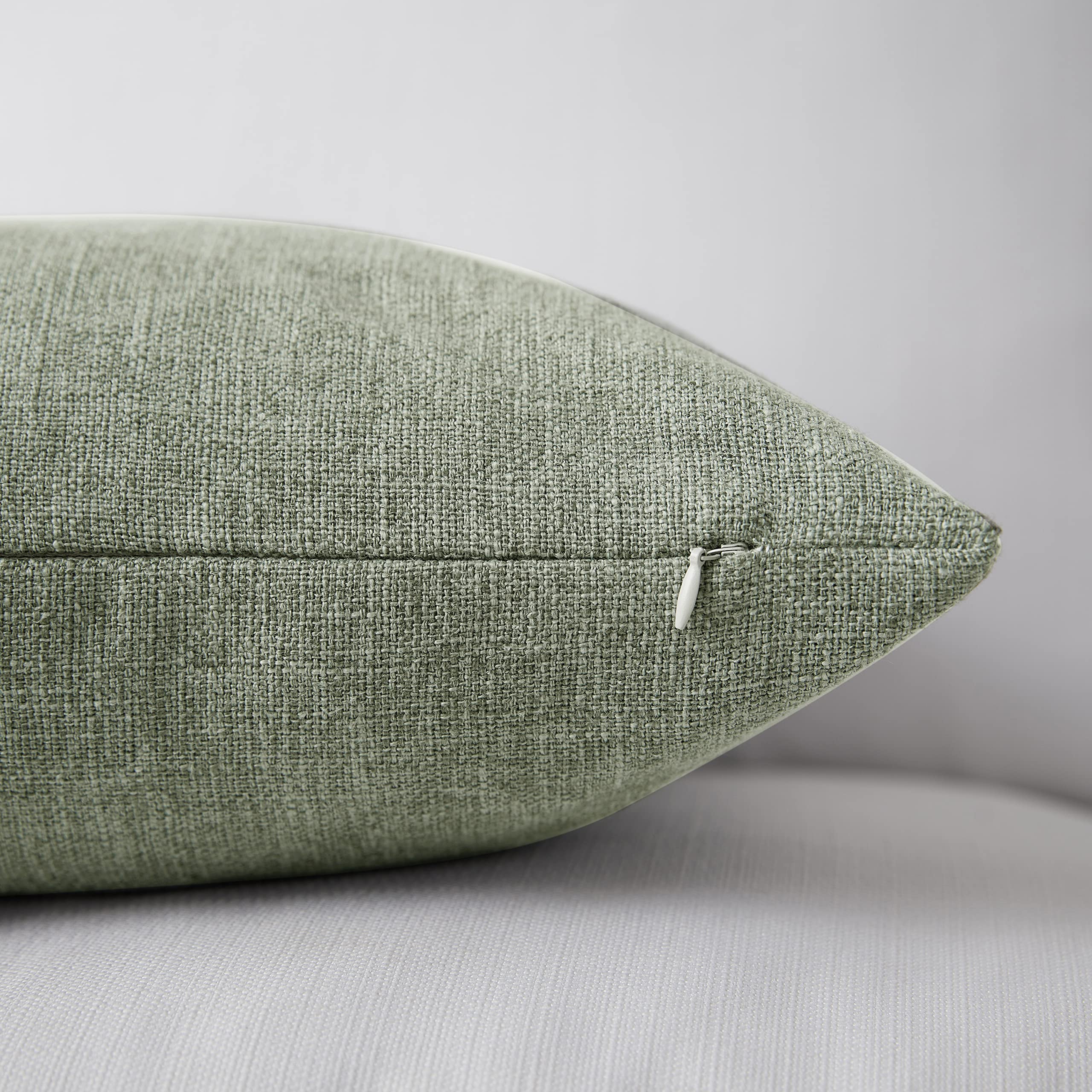 Foto 6 pulgar | Fundas De Almohada Meekio Dark Sage Linen, 50 X 50 Cm, Juego De 2 - Venta Internacional.
