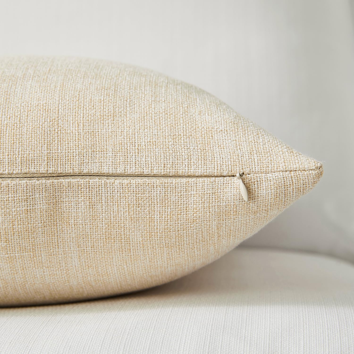 Foto 6 pulgar | Fundas De Almohada Meekio De Lino Beige Claro, 50 X 50 Cm, Juego De 2 - Venta Internacional.