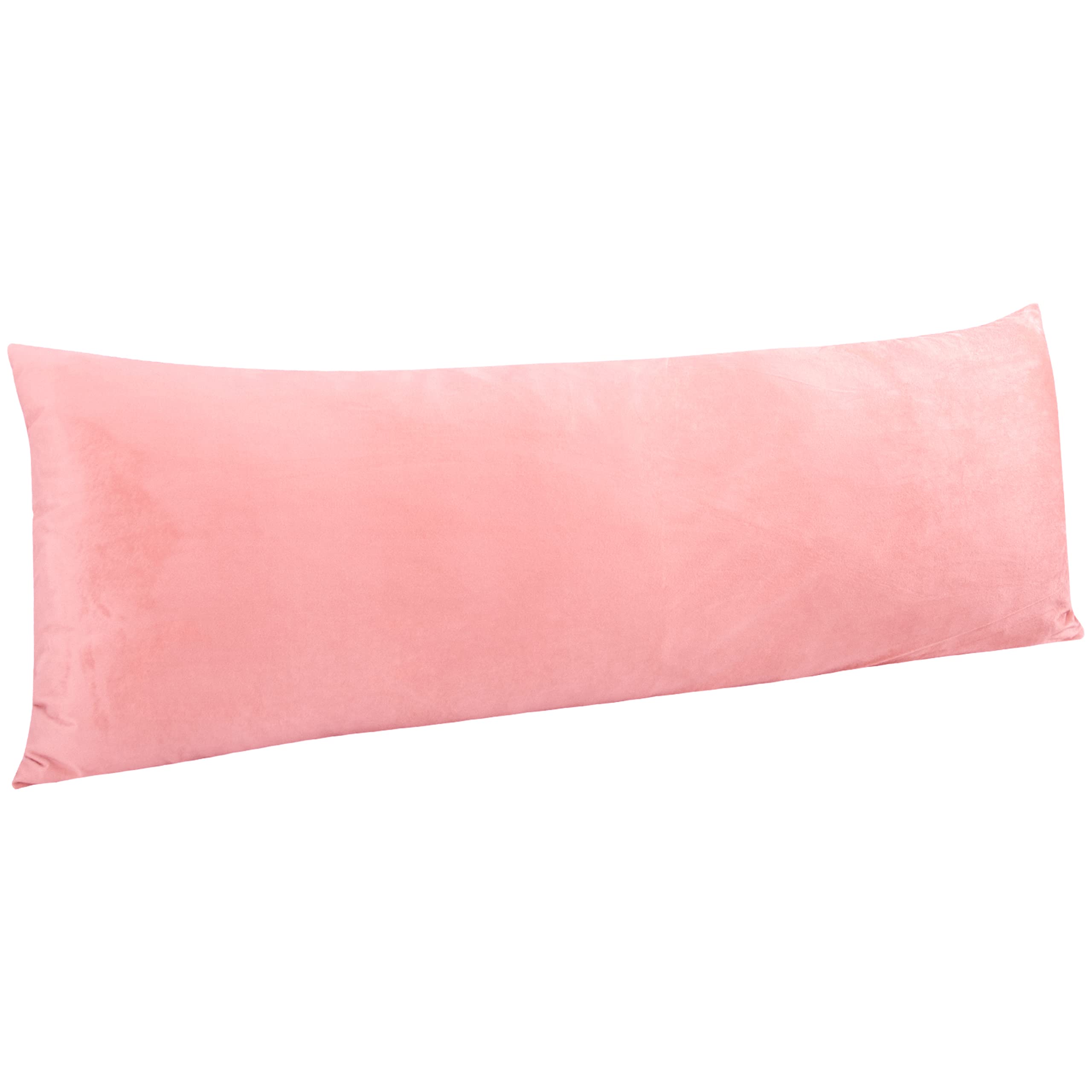 Funda De Almohada Corporal Ntbay De Terciopelo Supersuave, 20 X 54 Cm, Rosa Claro - Venta Internacional.