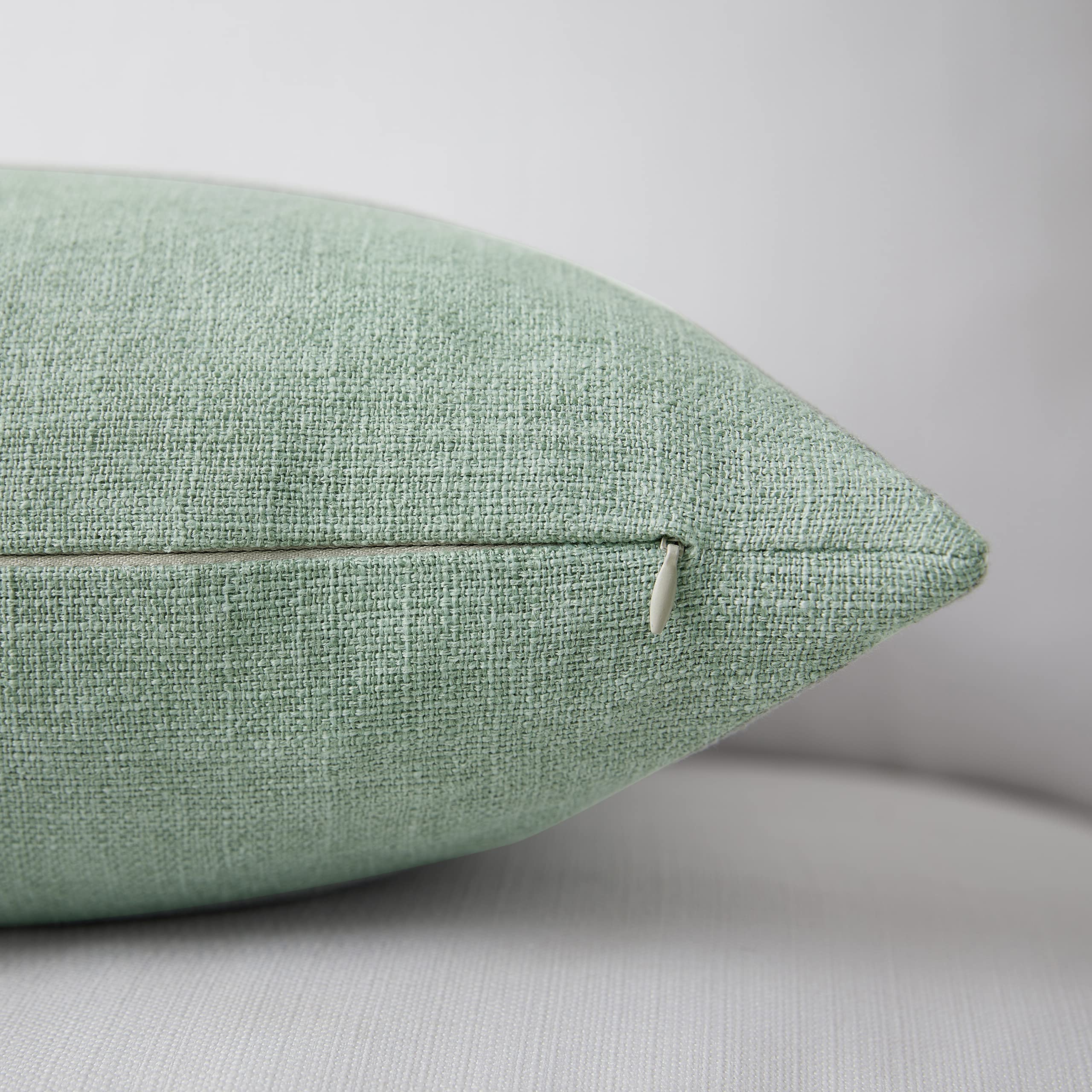 Foto 6 pulgar | Fundas de Almohada Meekio De Lino Verde Salvia