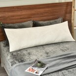 Funda De Almohada Phf De Terciopelo Supersuave Con Cierre, 20 X 54 Cm, Color Crema - Venta Internacional.