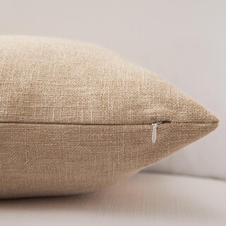 Foto 5 | Juego De 2 Fundas De Almohada Meekio De Lino Color Canela, 50 X 50 Cm, Farmhouse Boho - Venta Internacional.