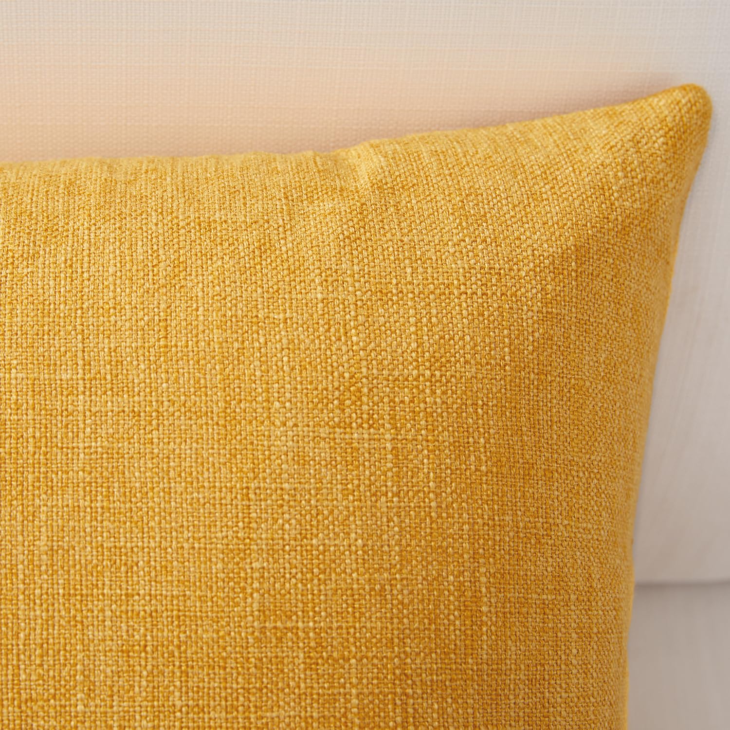 Foto 5 | Fundas De Almohada Meekio Mustard Linen, 50 X 50 Cm, Juego De 2 - Venta Internacional.