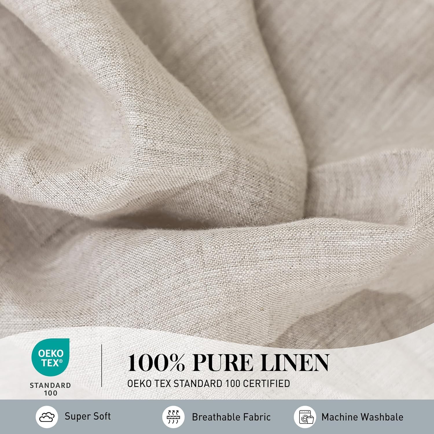 Foto 5 pulgar | Lino Euro Shams Simple&opulence 100% Con Ribete Blanco, 66 X 66 Cm - Venta Internacional.