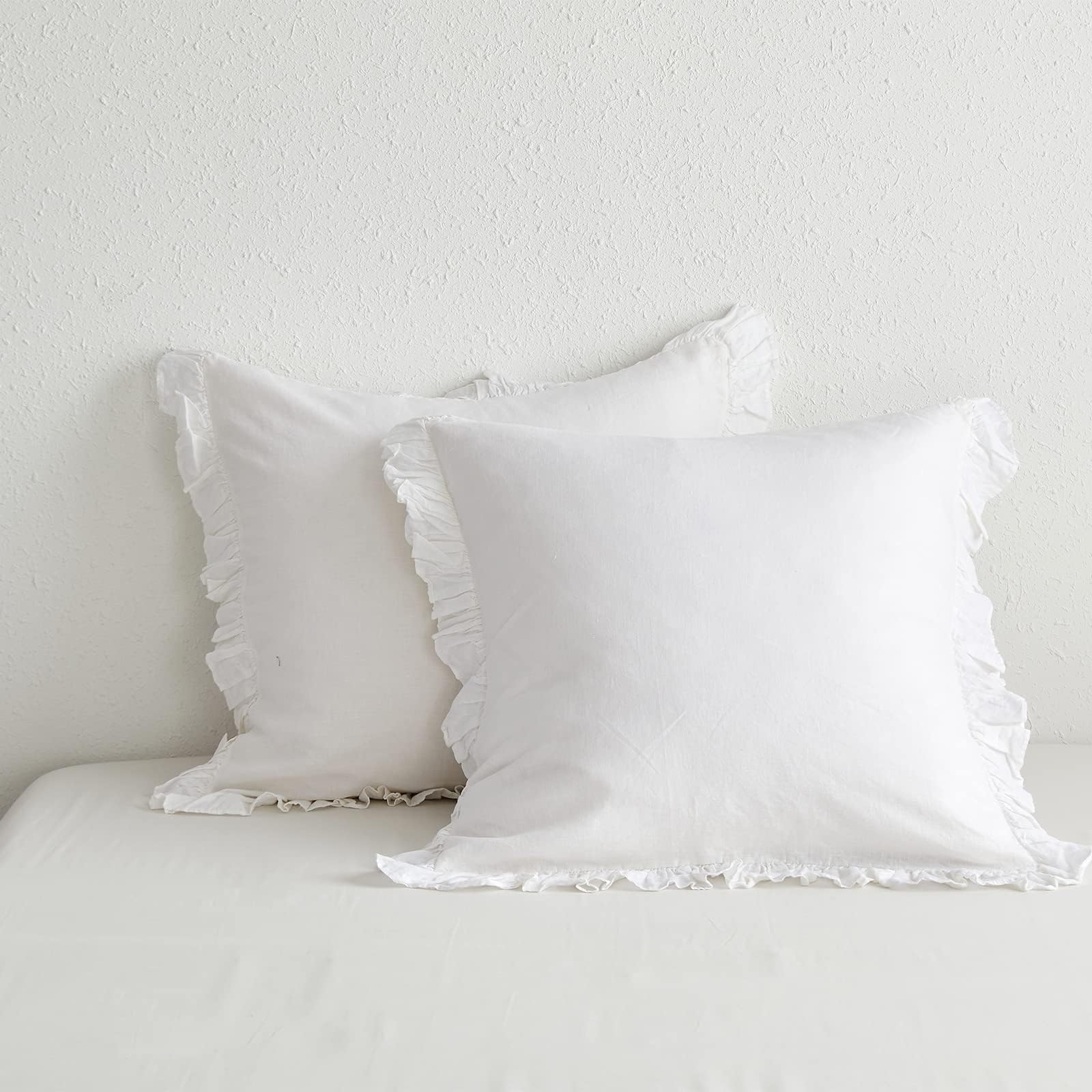 Fundas De Almohada Simple&opulence, 100% Lino, 66 Cm X 66 Cm - Venta Internacional.