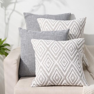 Foto 1 | Juego De 4 Fundas De Cojín Decorativas Hpuk De 50 X 50 Cm, Color Gris - Venta Internacional.