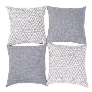 Foto 2 | Juego De 4 Fundas De Cojín Decorativas Hpuk De 50 X 50 Cm, Color Gris - Venta Internacional.