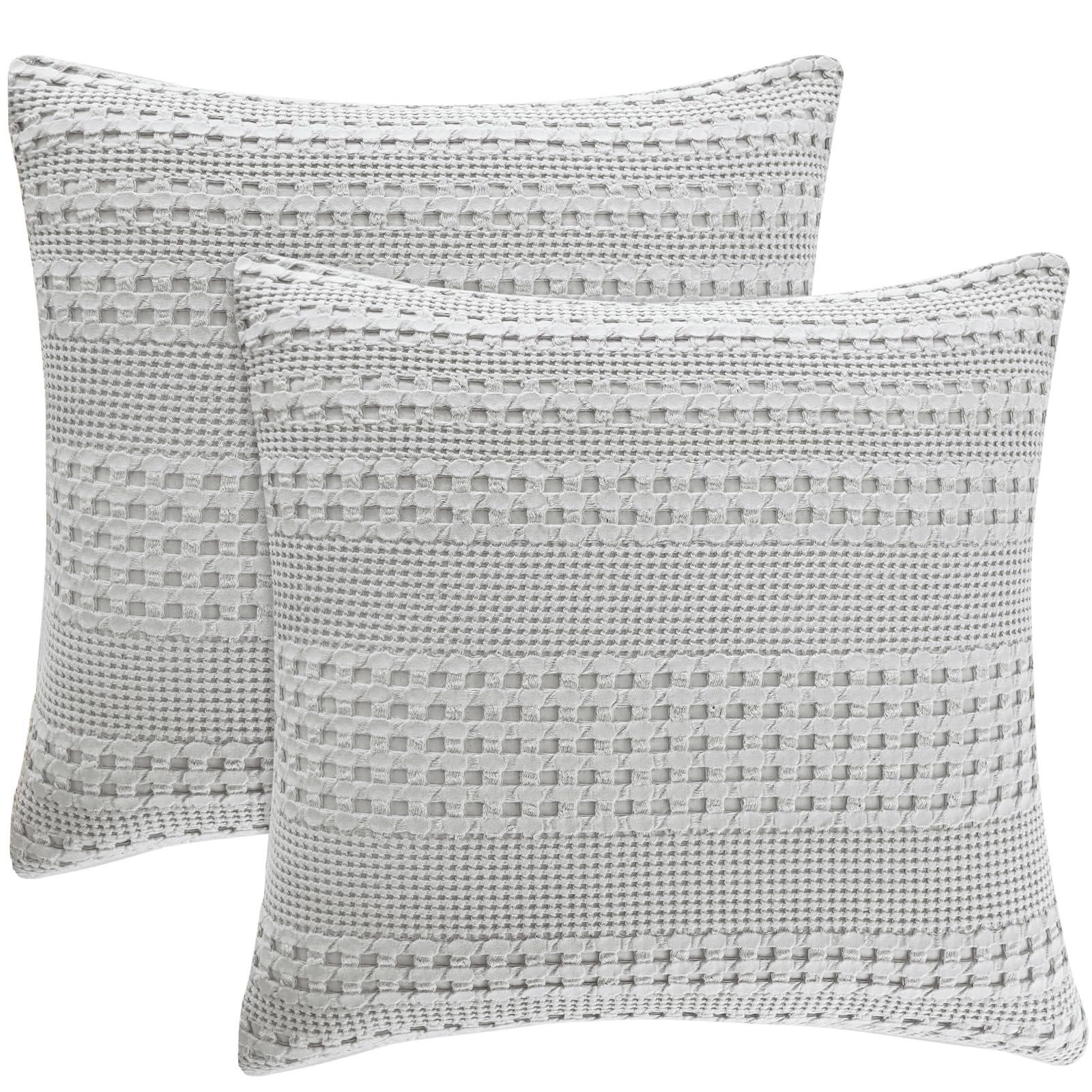 Fundas de Almohada PHF Algodón Tejido Gofrado 60 x 60 cm Paquete de 2 - Venta Internacional