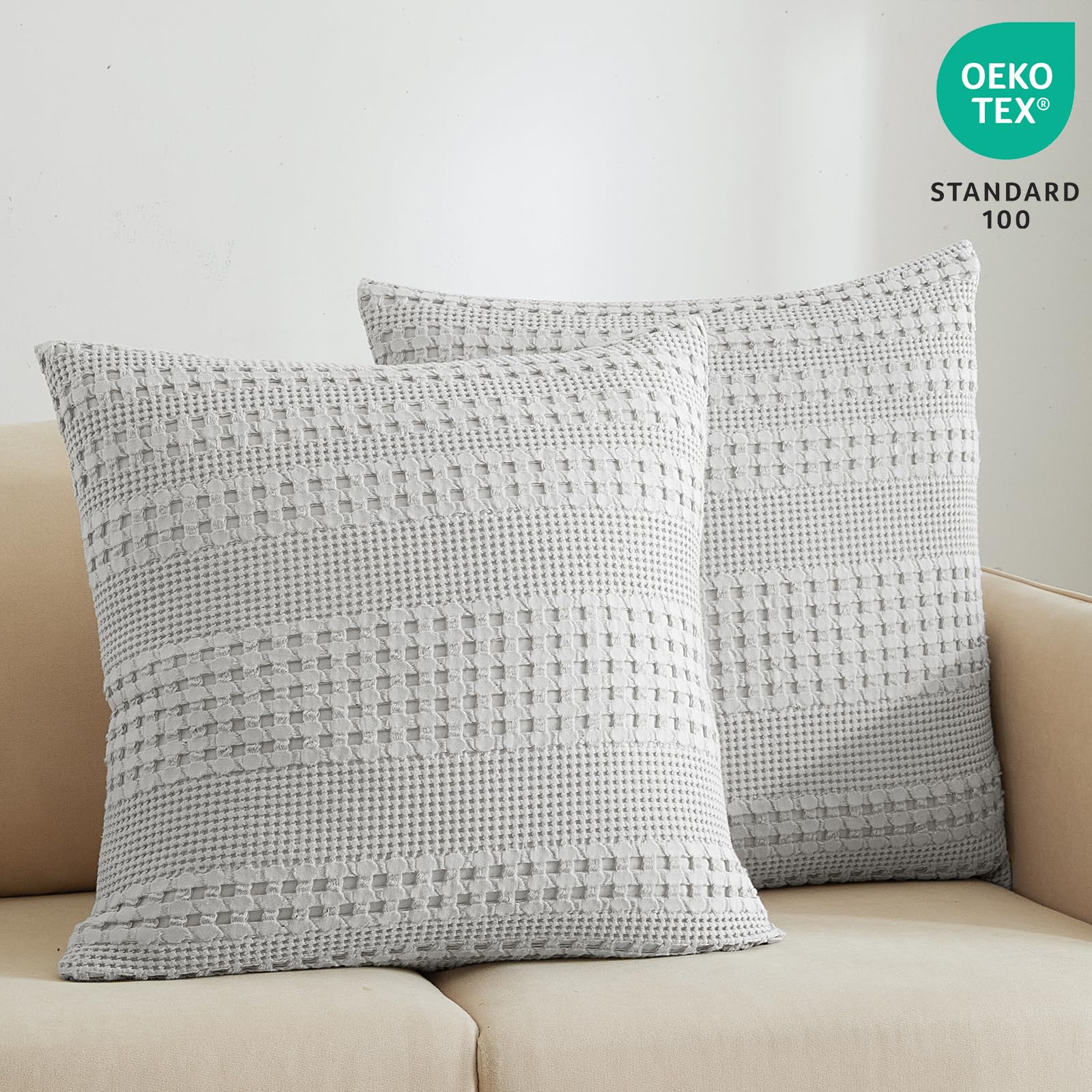 Foto 4 pulgar | Fundas de Almohada PHF Algodón Tejido Gofrado 60 x 60 cm Paquete de 2 - Venta Internacional