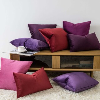 Foto 2 | Fundas De Almohada Juspurbet De Terciopelo Morado De 40 X 60 Cm, Paquete De 2 - Venta Internacional.
