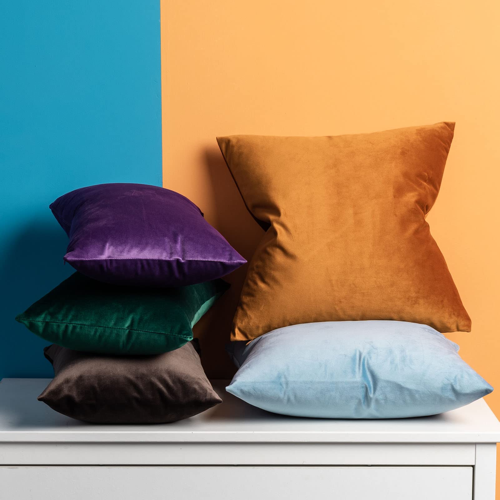 Foto 4 | Fundas De Almohada Juspurbet De Terciopelo Morado De 40 X 60 Cm, Paquete De 2 - Venta Internacional.