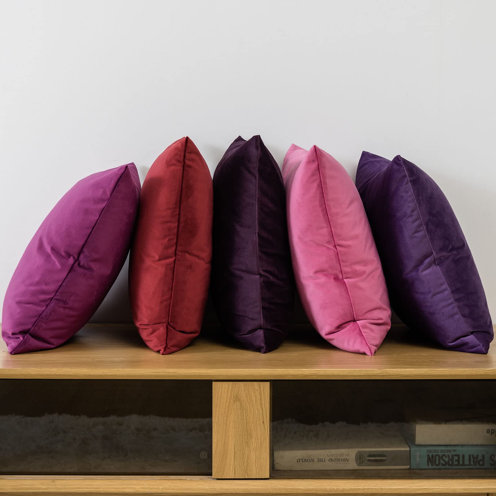 Foto 6 pulgar | Fundas De Almohada Juspurbet De Terciopelo Morado De 40 X 60 Cm, Paquete De 2 - Venta Internacional.
