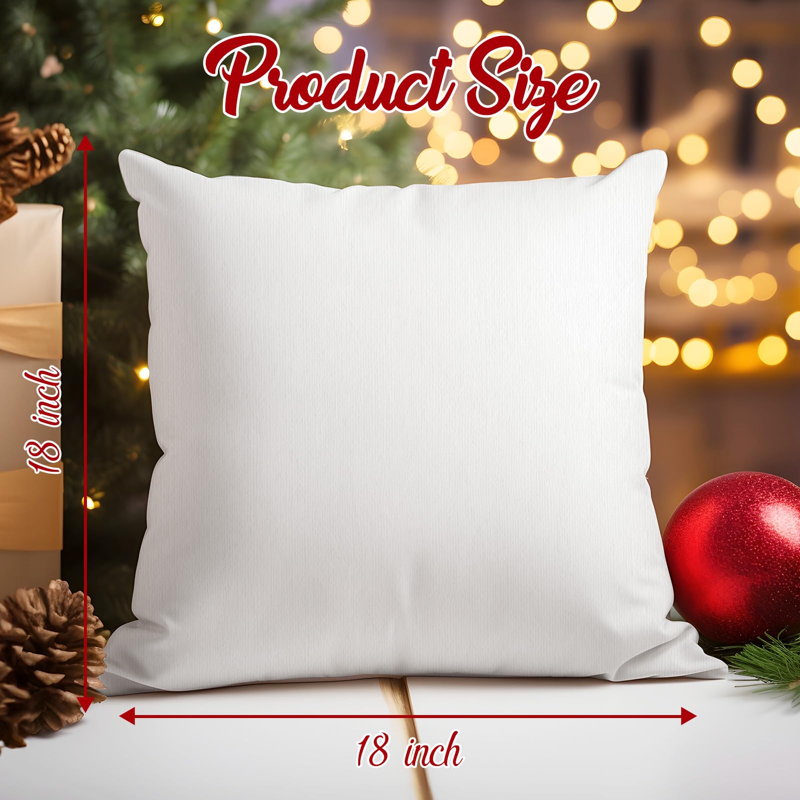 Foto 7 | Juego de 4 Fundas de Almohada Brightown Red Christmas 45 x 45 cm - Venta Internacional