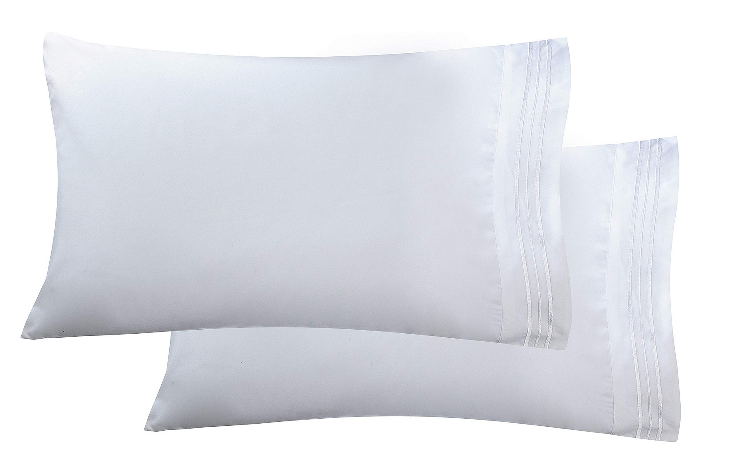 Juego De Fundas De Almohada Elegant Comfort Luxury Ultrasoft King White - Venta Internacional.