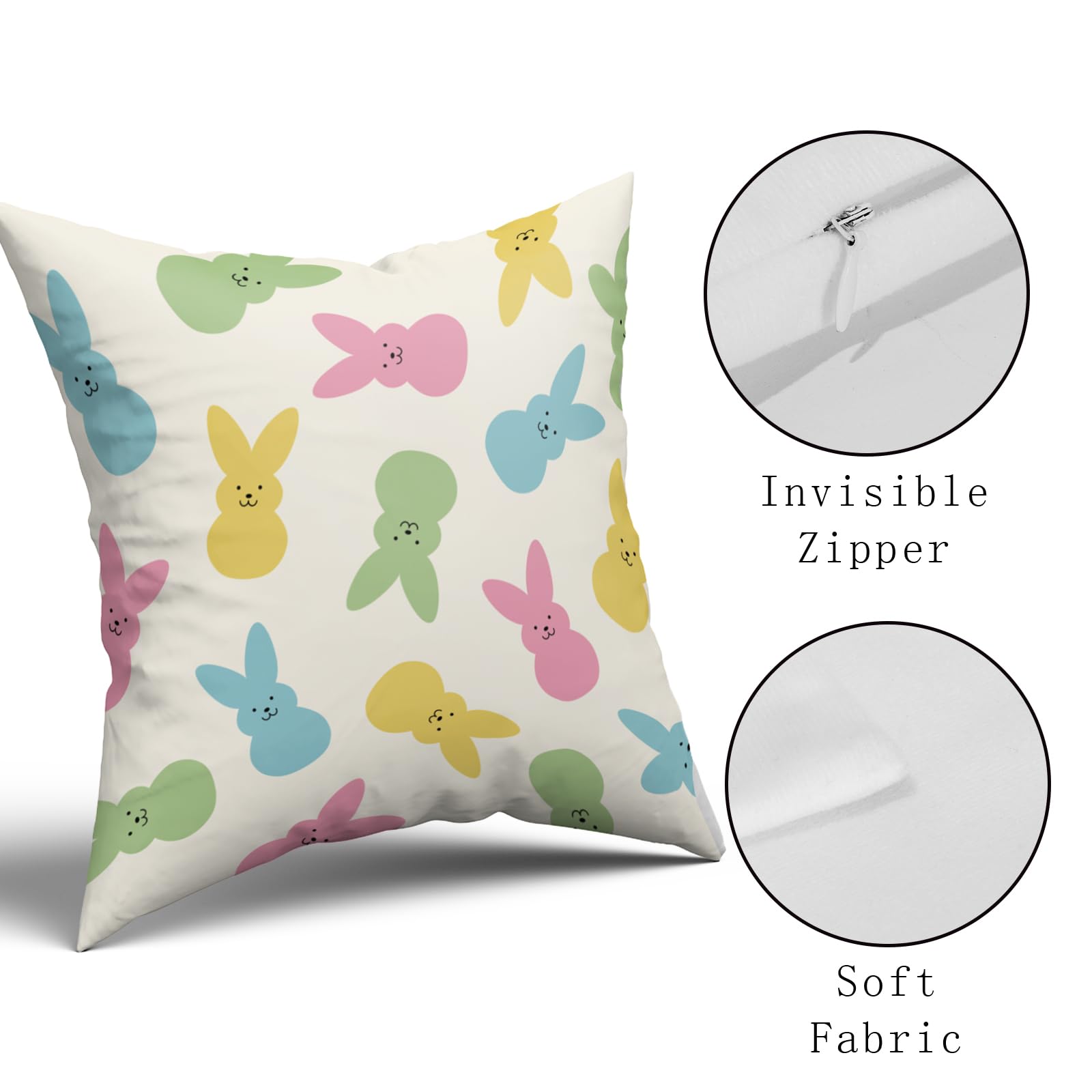 Foto 5 pulgar | Juego De 2 Fundas De Almohada Sweetshow Easter, 55 X 55 Cm, Algodón - Venta Internacional.
