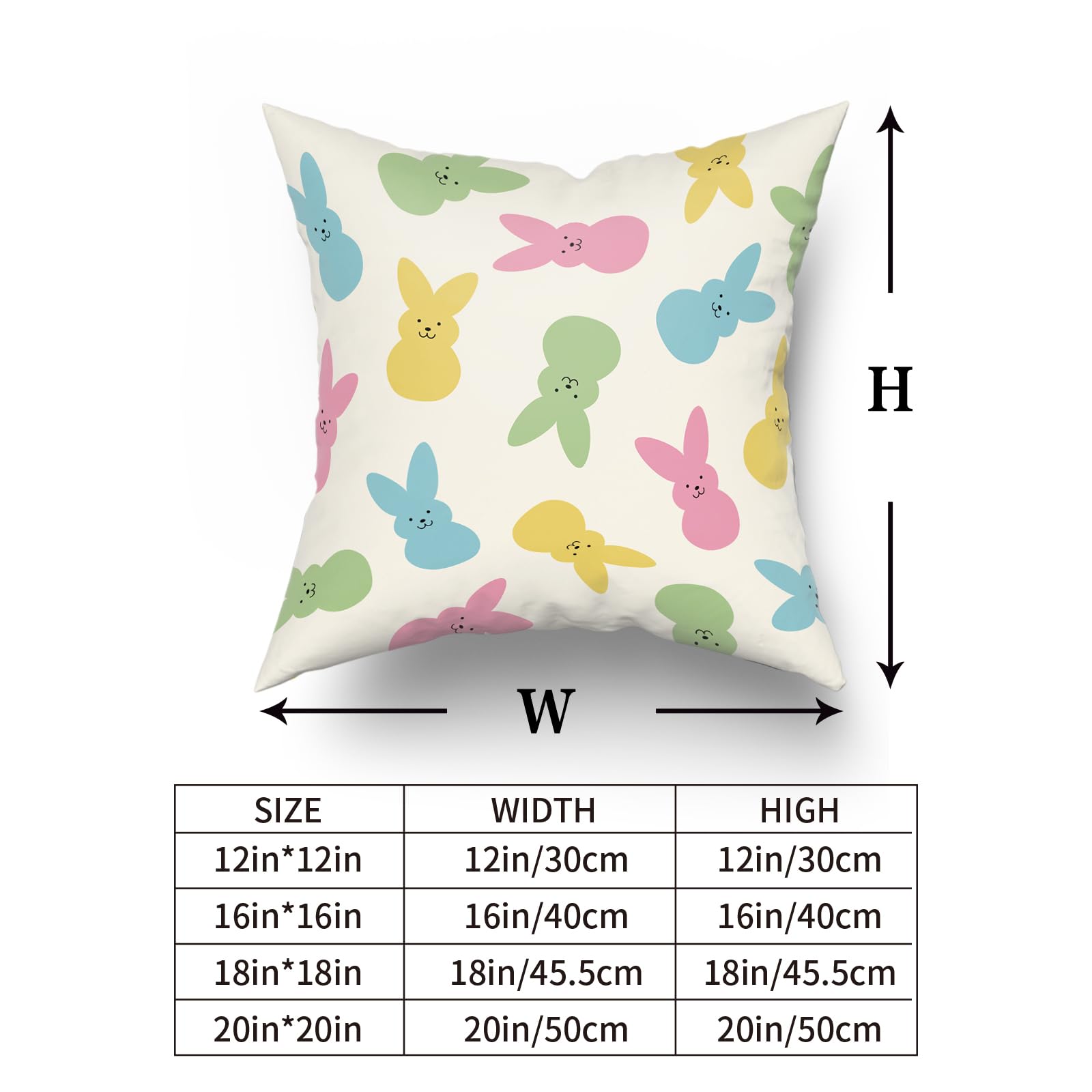 Foto 7 pulgar | Juego De 2 Fundas De Almohada Sweetshow Easter, 55 X 55 Cm, Algodón - Venta Internacional.