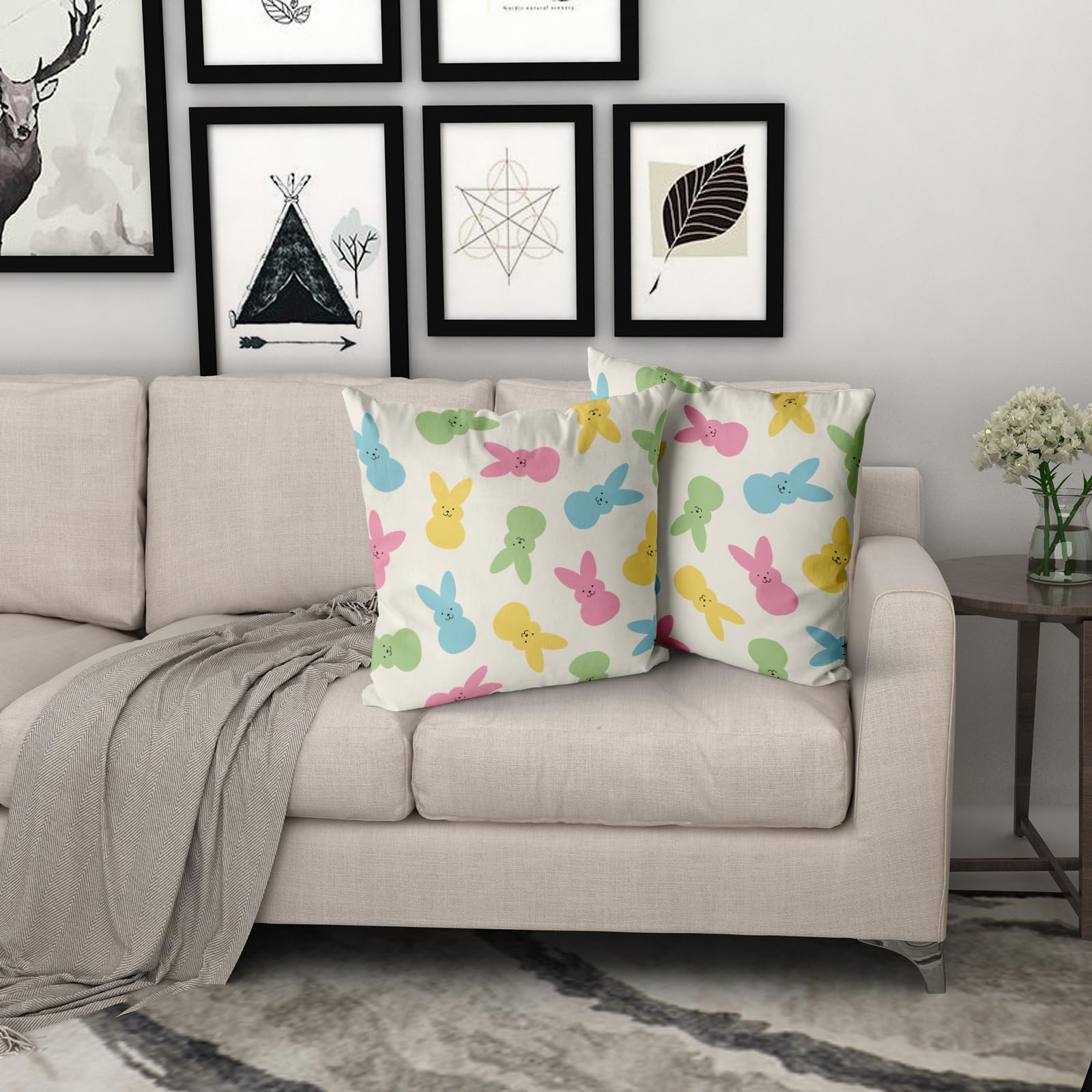 Foto 7 | Juego De 2 Fundas De Almohada Sweetshow Easter, 55 X 55 Cm, Algodón - Venta Internacional.