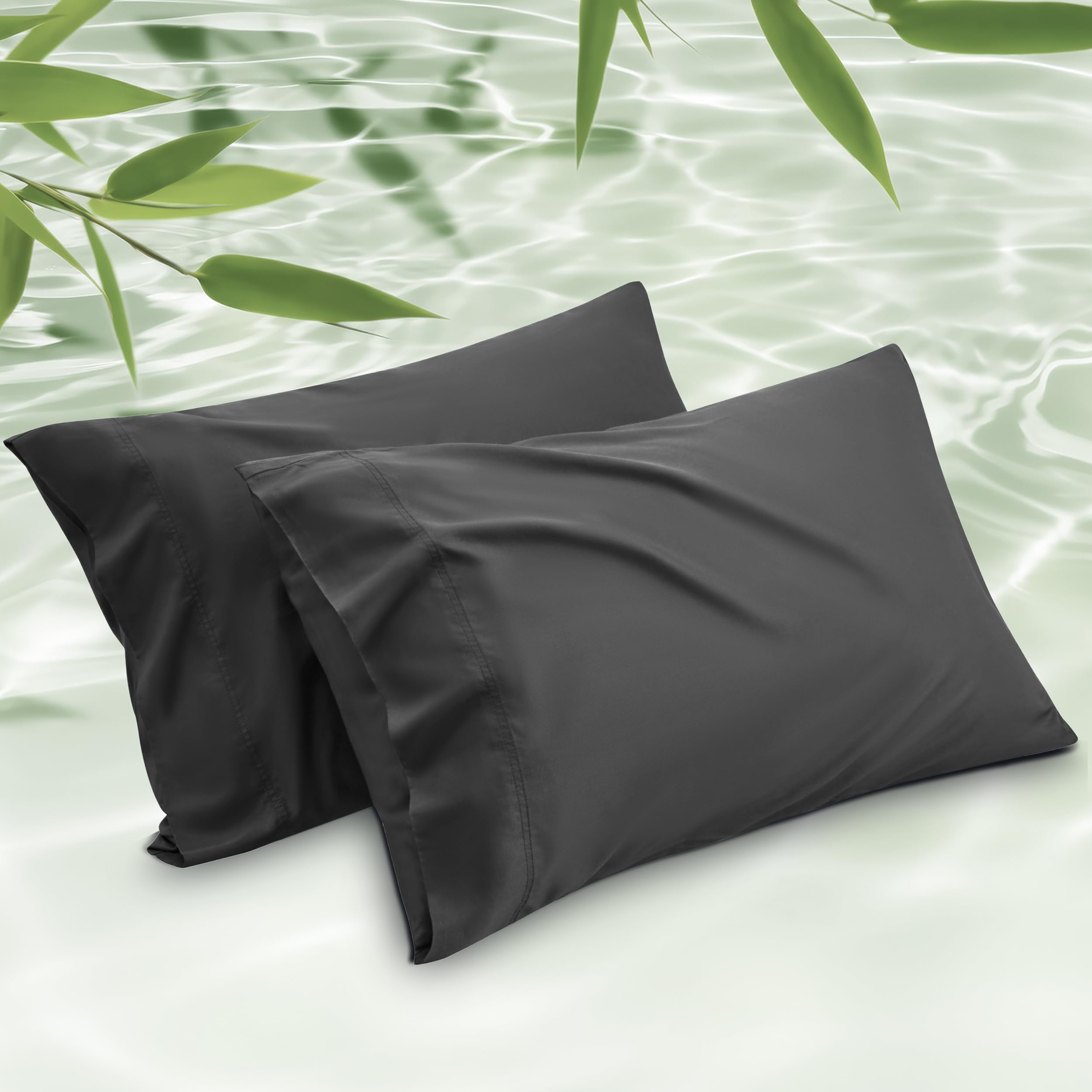 Juego De 2 Fundas De Almohada Bedsure Cooling Queen Size, Color Negro - Venta Internacional.
