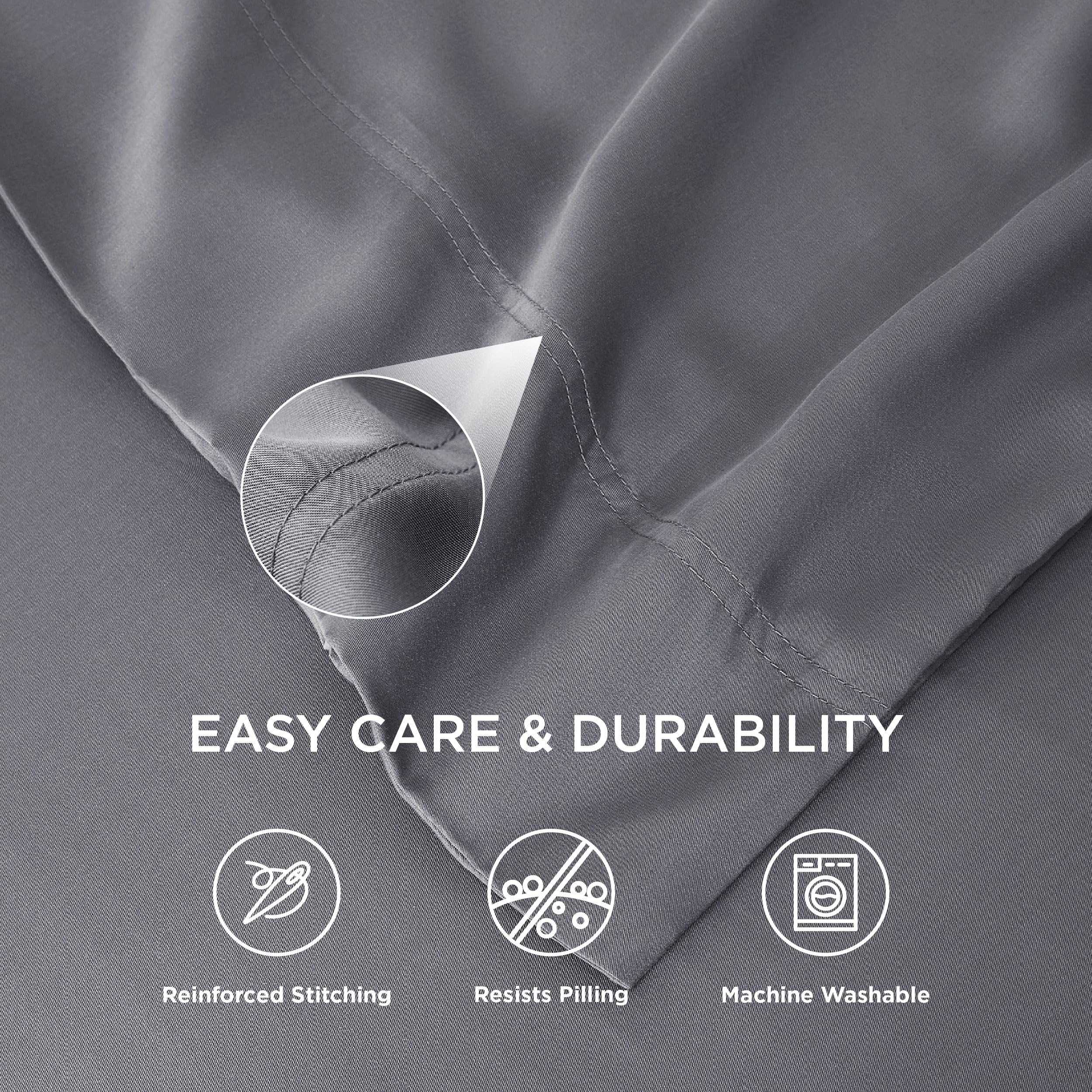 Foto 5 | Fundas De Almohada Bedsure Cooling, Tamaño Estándar, Paquete De 2, Color Gris Oscuro - Venta Internacional.