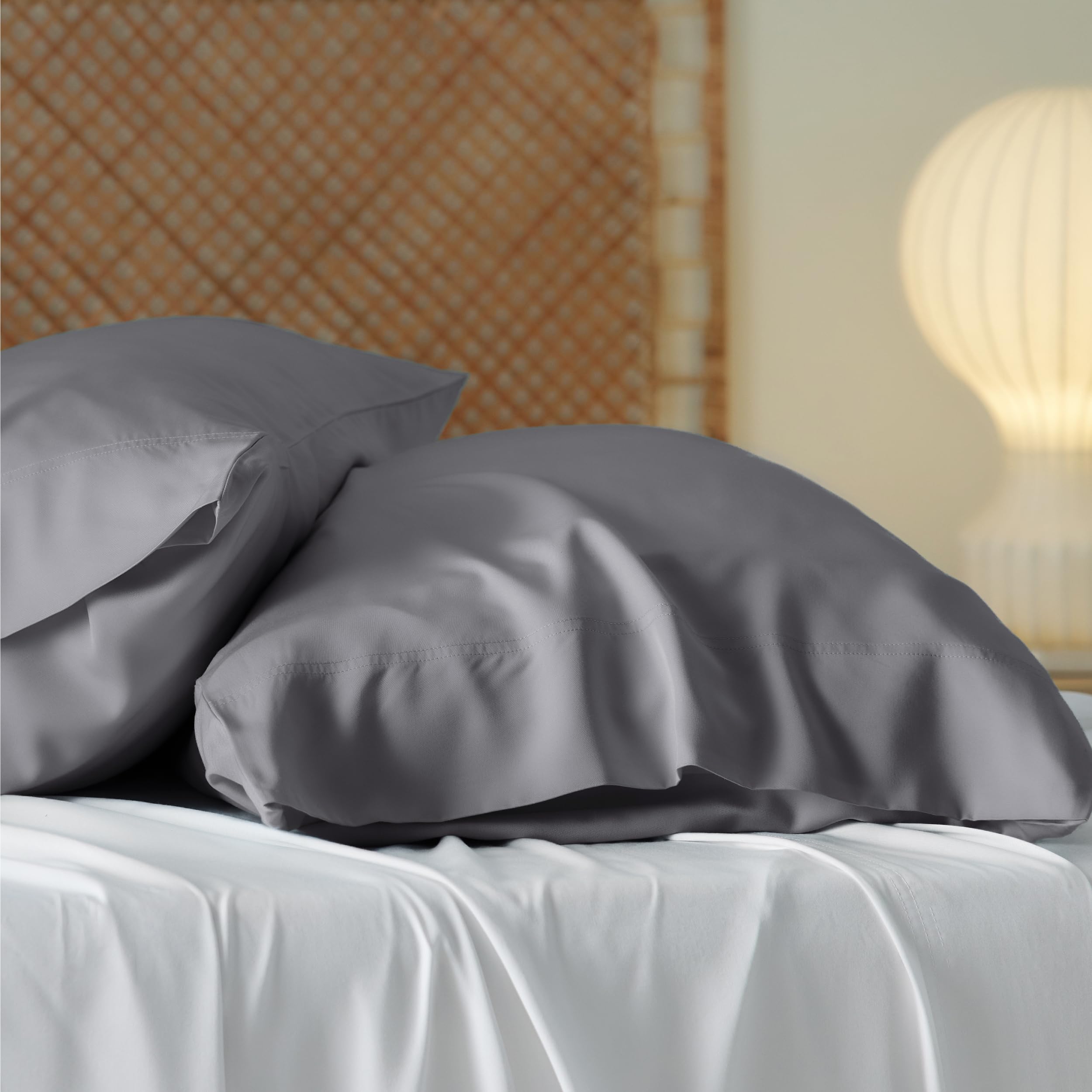 Foto 5 pulgar | Juego De 2 Fundas De Almohada Bedsure Queen Size, Color Gris Oscuro - Venta Internacional.