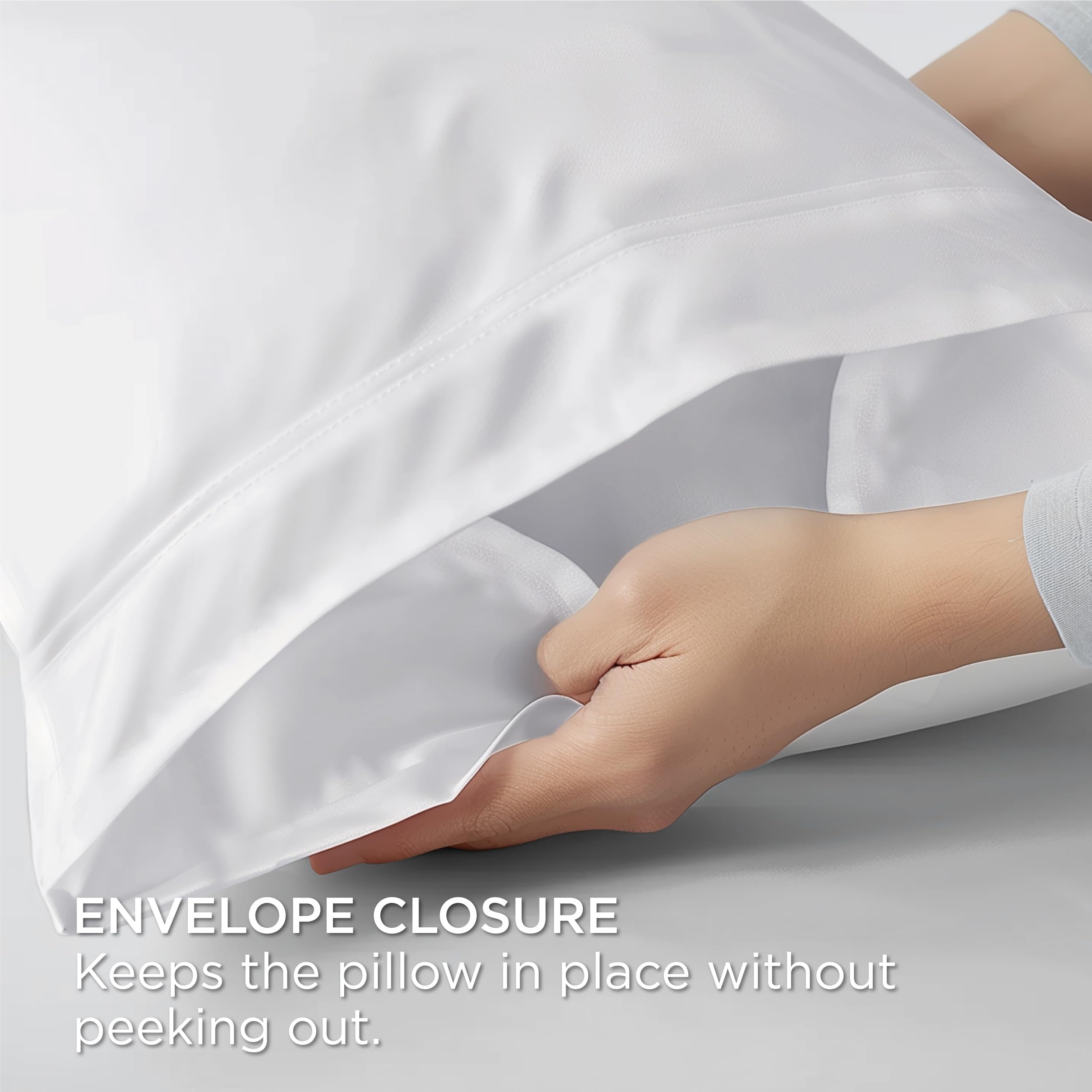 Foto 7 pulgar | Juego De 2 Fundas De Almohada Bedsure Cooling Queen Size, Color Blanco - Venta Internacional.