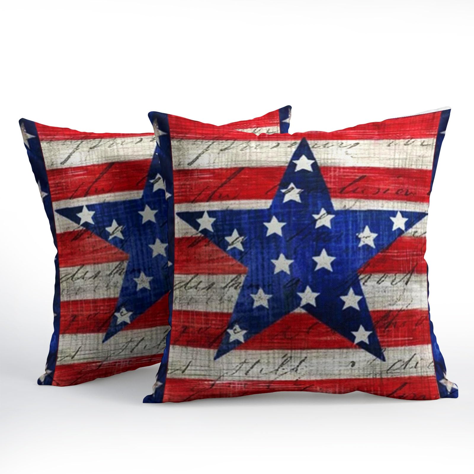 Foto 3 pulgar | Funda De Almohada Sweetshow 4 Of July Patriotic, 50 X 50 Cm, Juego De 2 - Venta Internacional.
