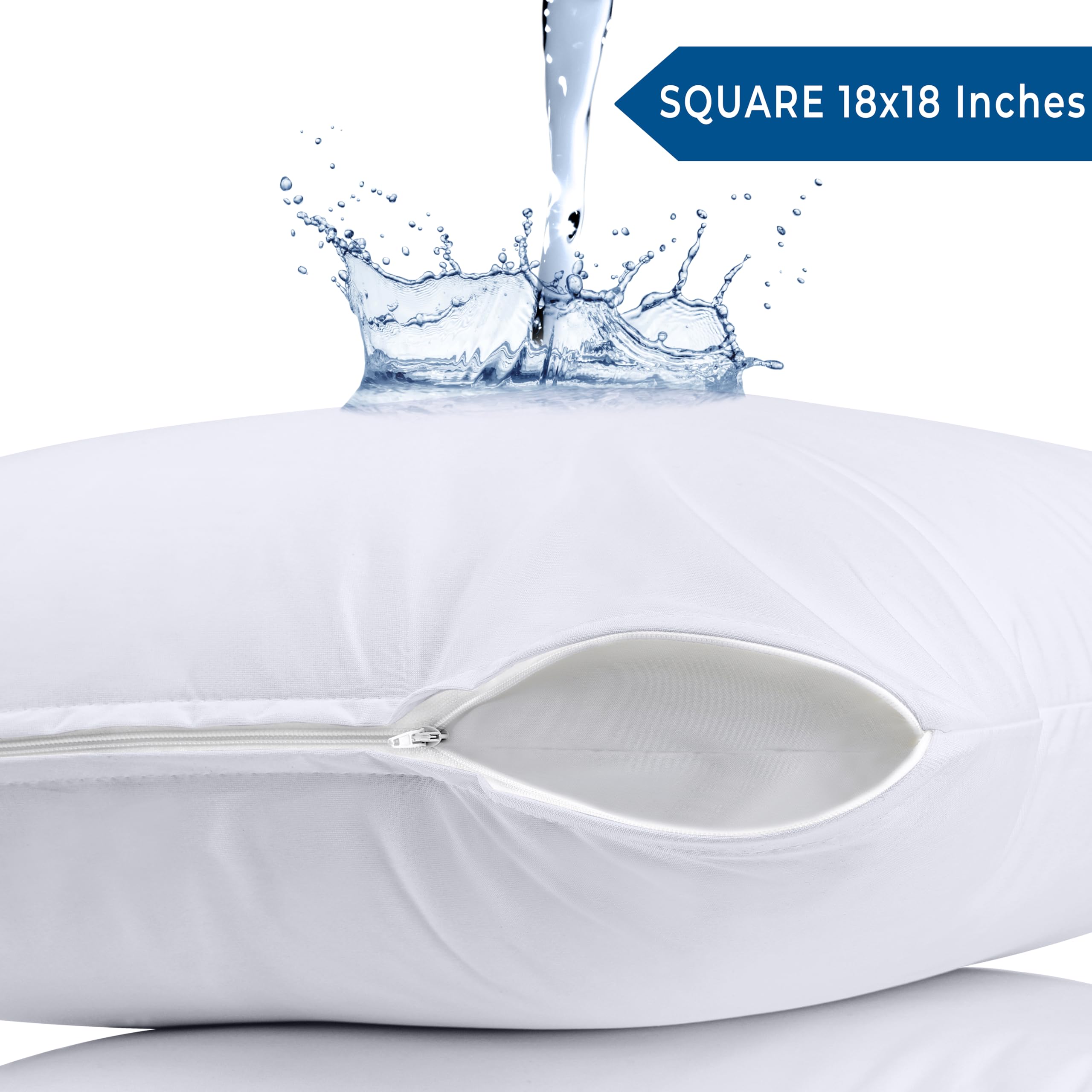 Foto 3 pulgar | Protectores De Almohada Utopia Bedding Impermeables De 45 X 45 Cm (paquete De 2) - Venta Internacional.