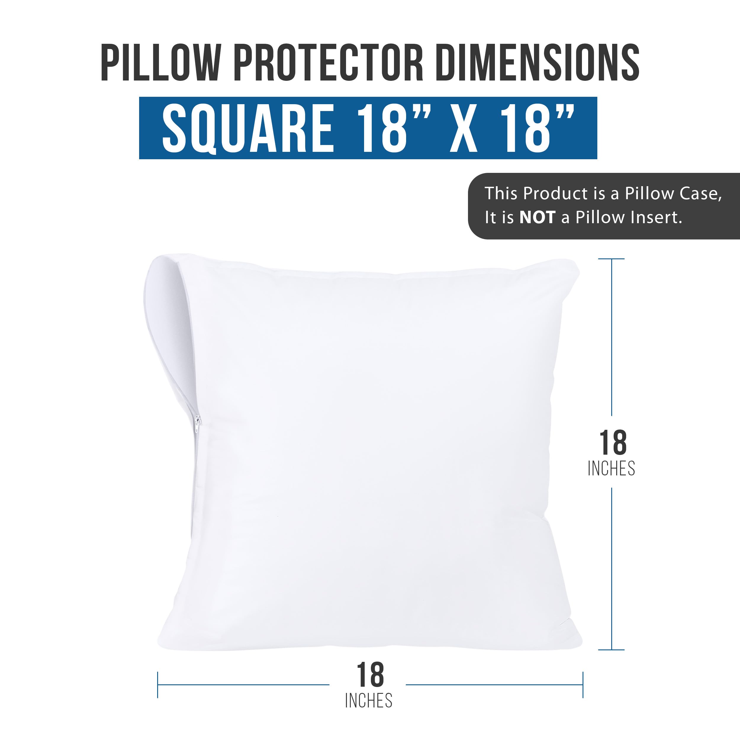Foto 4 pulgar | Protectores De Almohada Utopia Bedding Impermeables De 45 X 45 Cm (paquete De 2) - Venta Internacional.