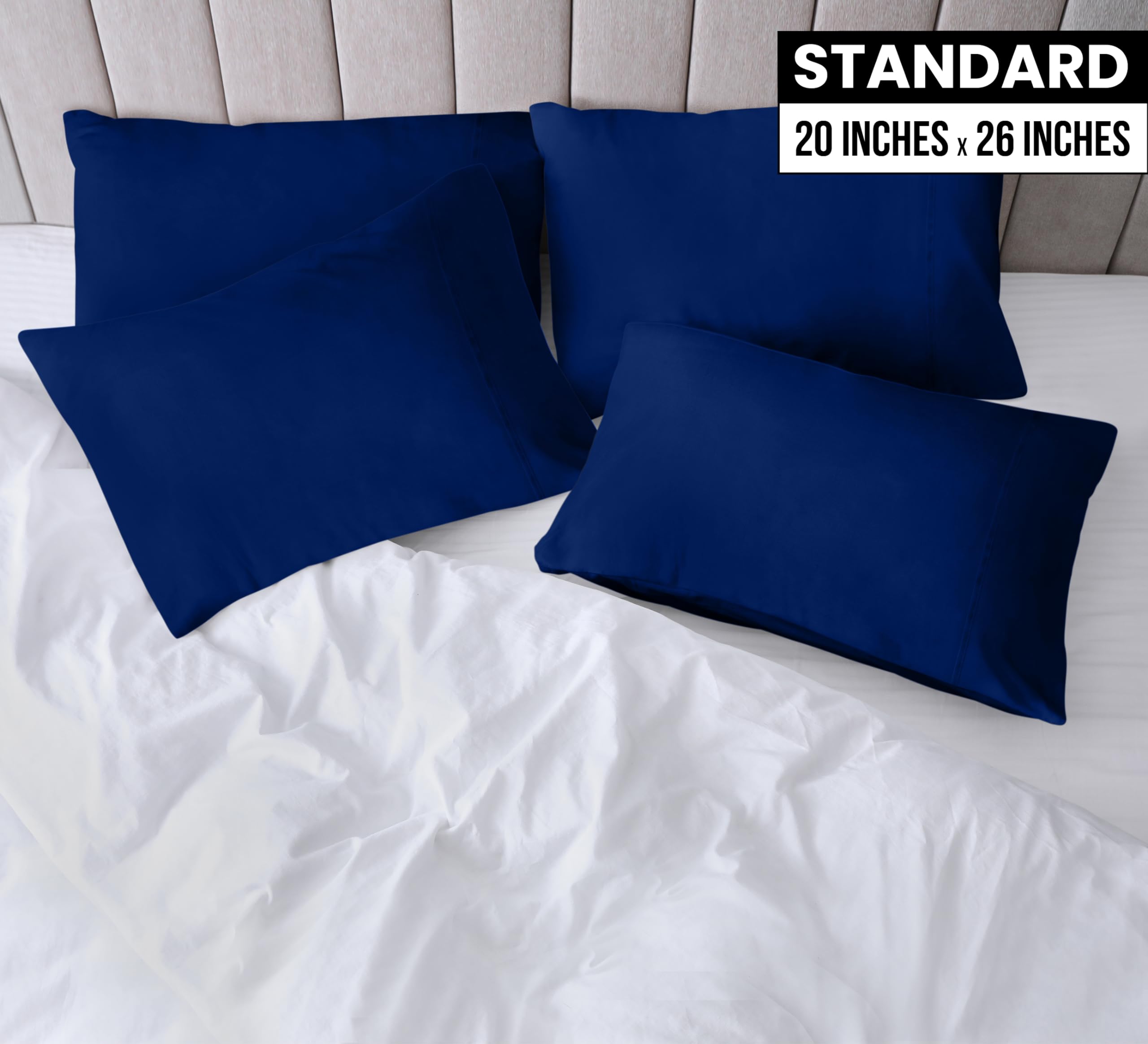 Foto 3 pulgar | Funda De Almohada Utopia Bedding, Tamaño Estándar, 20 X 26 Cm, Paquete De 4 - Venta Internacional.