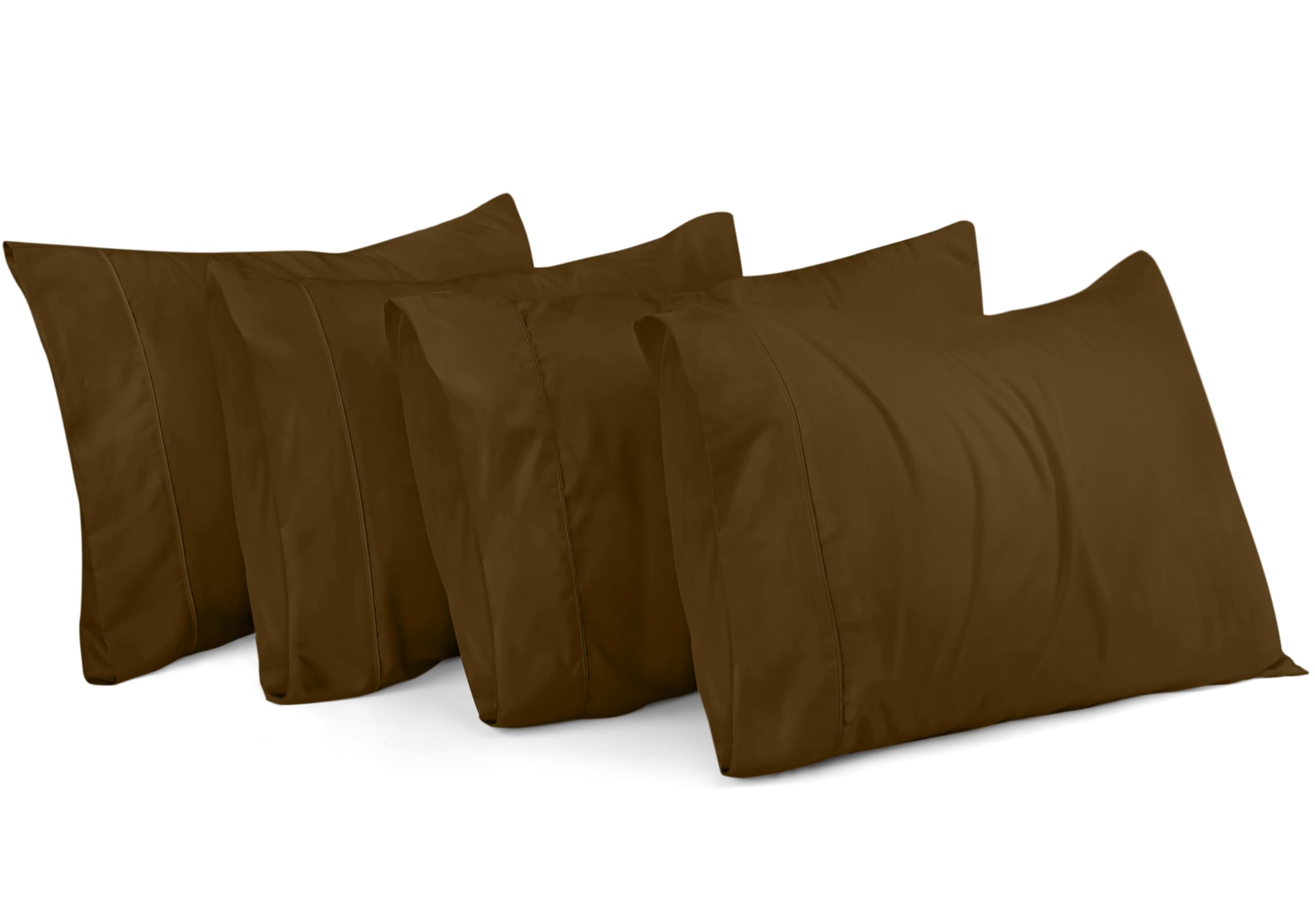 Funda De Almohada Utopia Bedding Tamaño Queen, 20 X 30 Cm, Paquete De 4 Unidades, Color Moca - Venta Internacional.