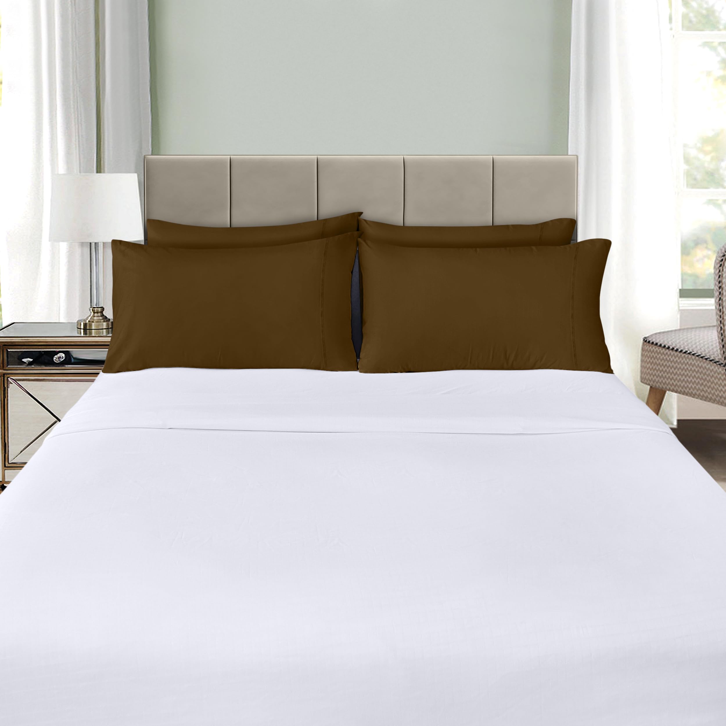 Foto 8 pulgar | Funda De Almohada Utopia Bedding Tamaño Queen, 20 X 30 Cm, Paquete De 4 Unidades, Color Moca - Venta Internacional.