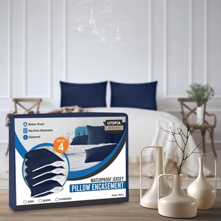 Foto 7 | Protectores De Almohada Utopia Bedding, Impermeables, Tamaño Queen, Paquete De 4 - Venta Internacional.