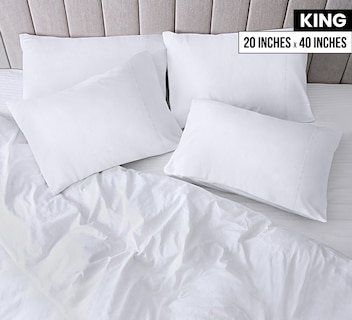 Foto 2 | Funda De Almohada Utopia Bedding Tamaño King, 20 X 40 Cm, Paquete De 4 Unidades, Color Blanco - Venta Internacional.