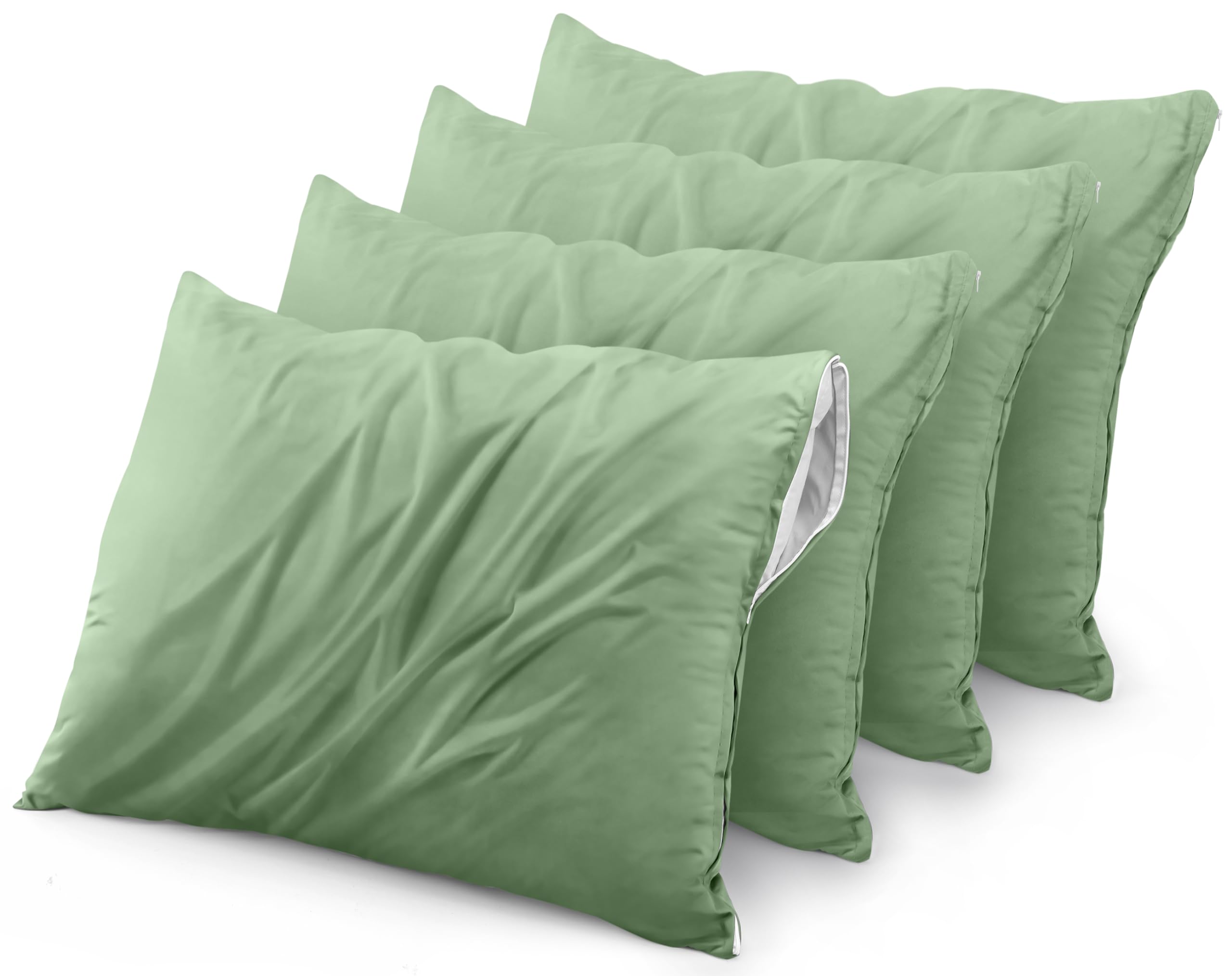 Protectores De Almohada Utopia Bedding, Impermeables, Estándar, Paquete De 4 - Venta Internacional.