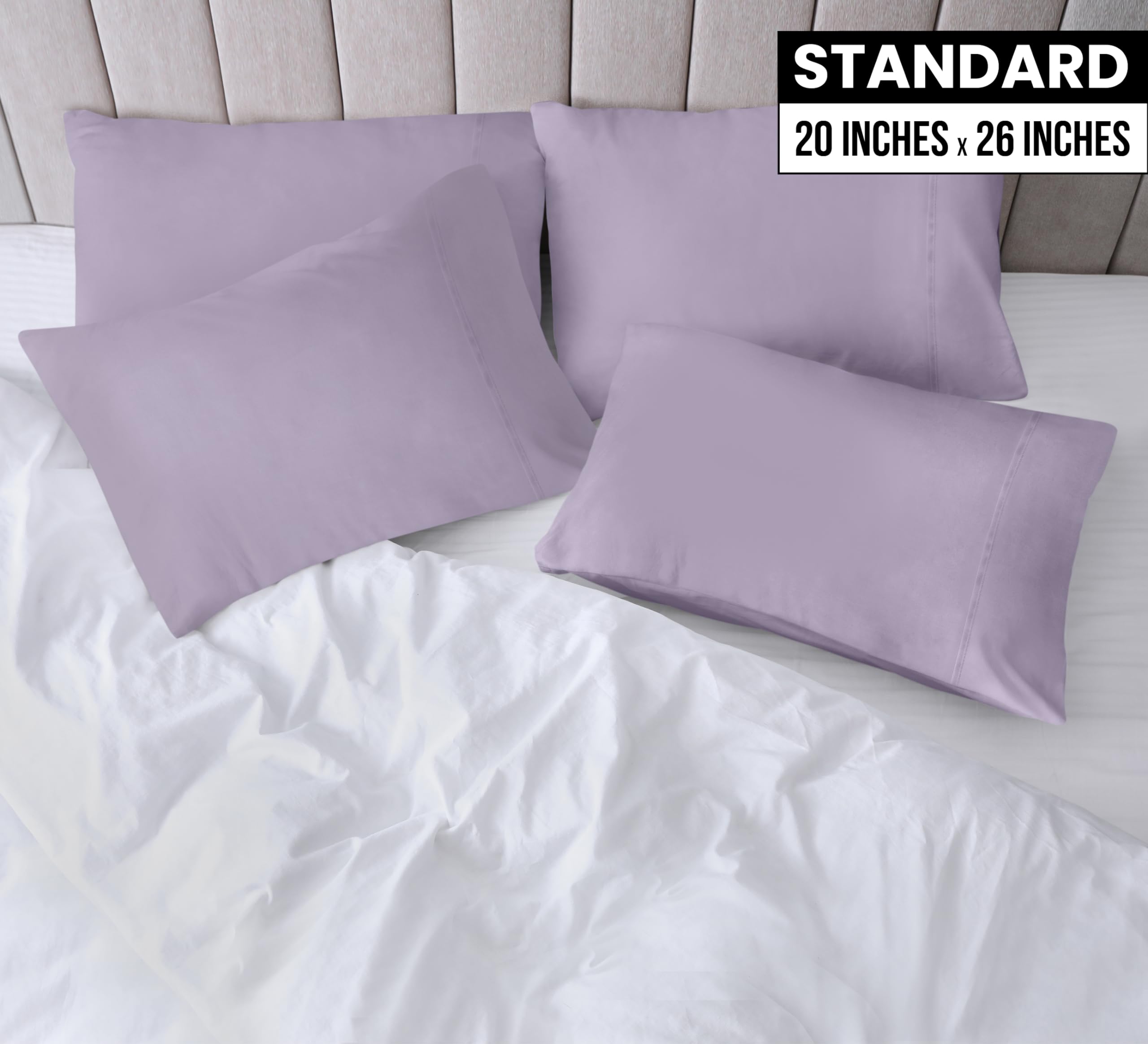 Foto 3 pulgar | Fundas De Almohada Utopia Bedding, Tamaño Estándar, 20 X 26 Pulgadas, Paquete De 4 - Venta Internacional.
