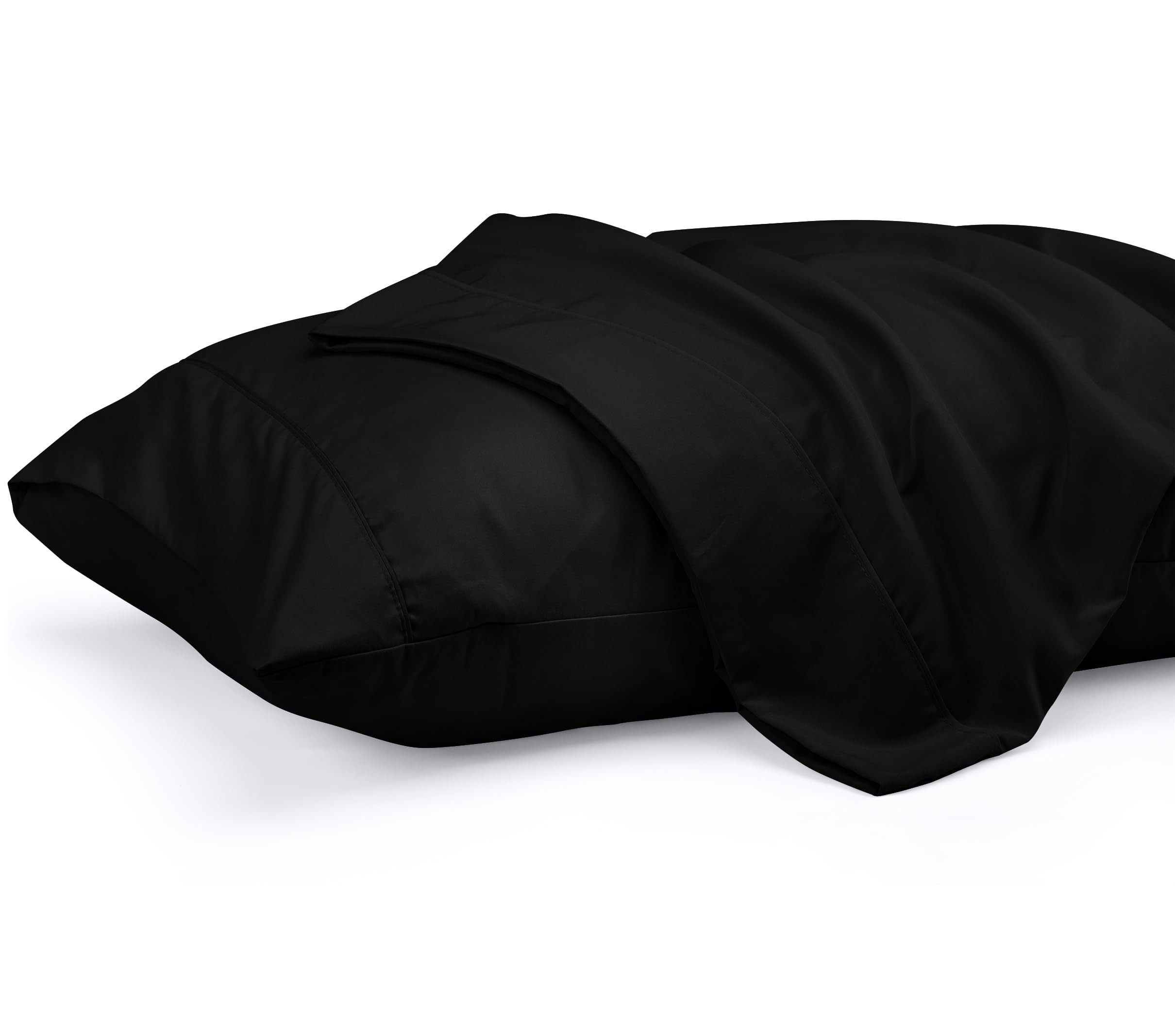 Fundas De Almohada Utopia Bedding Standard, 20 X 26 Cm, 2 Unidades, Color Negro - Venta Internacional.