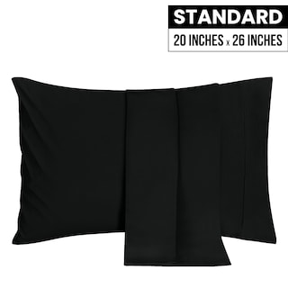 Foto 2 | Fundas De Almohada Utopia Bedding Standard, 20 X 26 Cm, 2 Unidades, Color Negro - Venta Internacional.